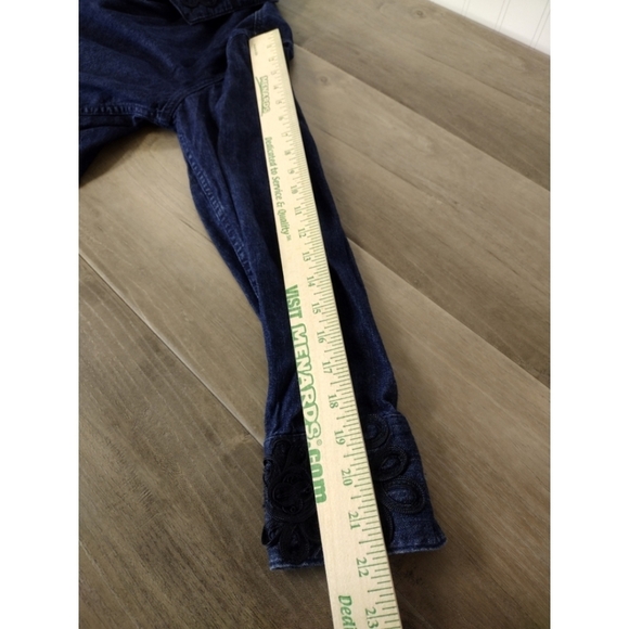 Christopher & Banks vintage dark blue blouse with raised trim details - Picture 4 of 12